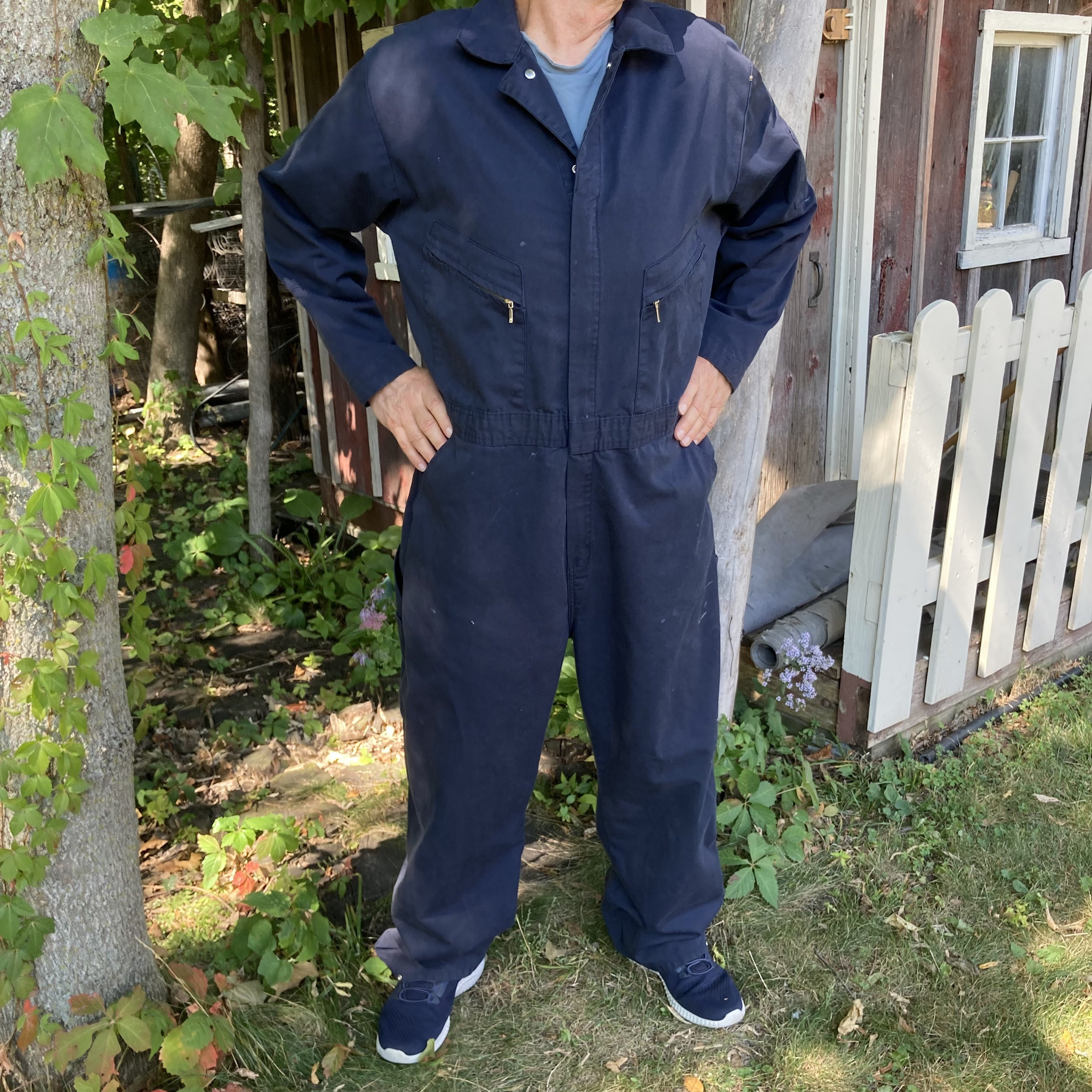 Vintage Coveralls Navy Blue Jumpsuits Field 'n Forest Painter Work