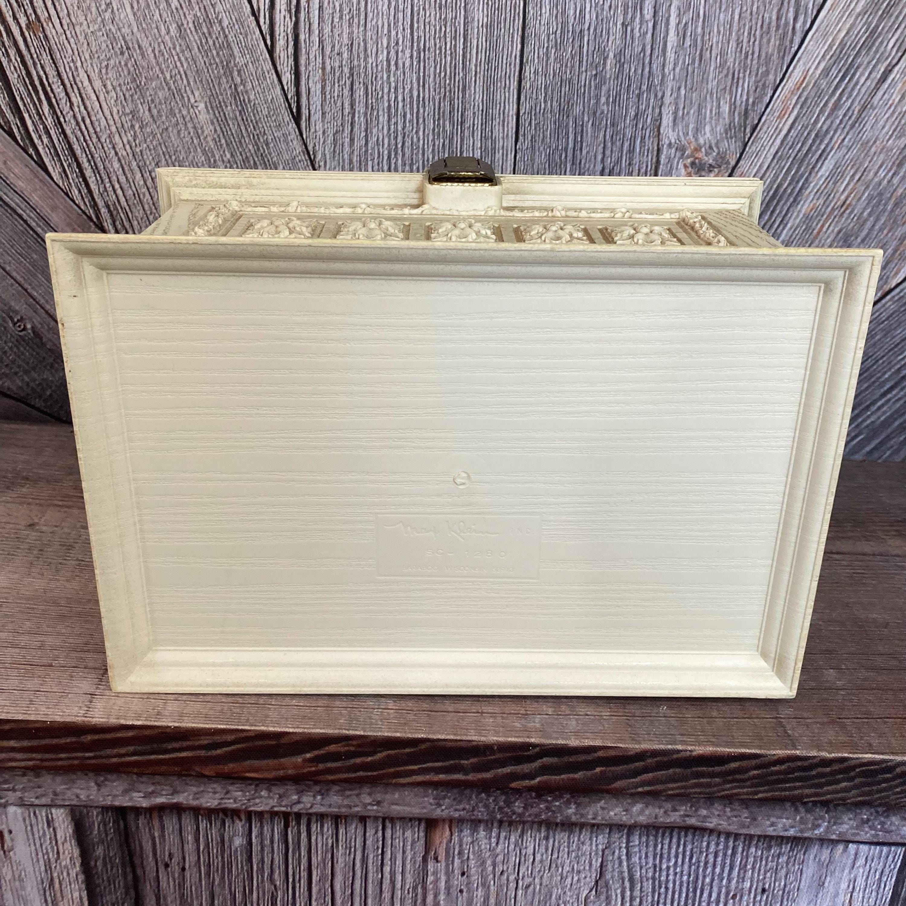 Vintage Sewing Box, Max Klein Kitschy White Craft Box Vintage Sewing Box, Max Klein Kitschy White Craft Box