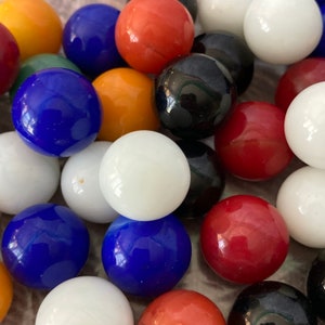 50 Vintage Glass Marbles DIY Vintage Decor Crafting Cats Eye Small Glass Marbles Multicolored Marbles Game Trading Blown Glass Swirl Balls