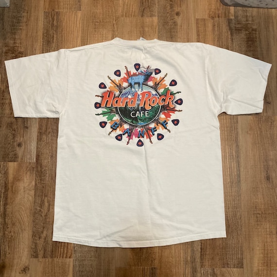 1 Vintage Hard Rock Cafe T-shirt Banff Size Large, White T-shirt
