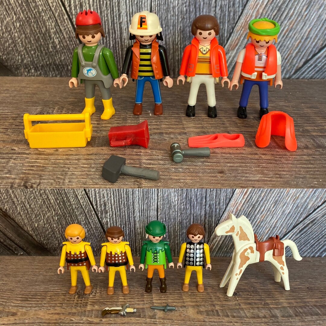PLAYMOBIL 3 INDIENS Geobra 1974 2 Pirogues 1989 Enfant Jeu Jouet Collection EUR 12,00 - FR