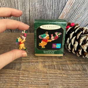 Vintage Skating with Pooh Christmas Ornaments Hallmark Winnie the Pooh Ornament {Hallmark Keepsake Ornament}  Ellathesella