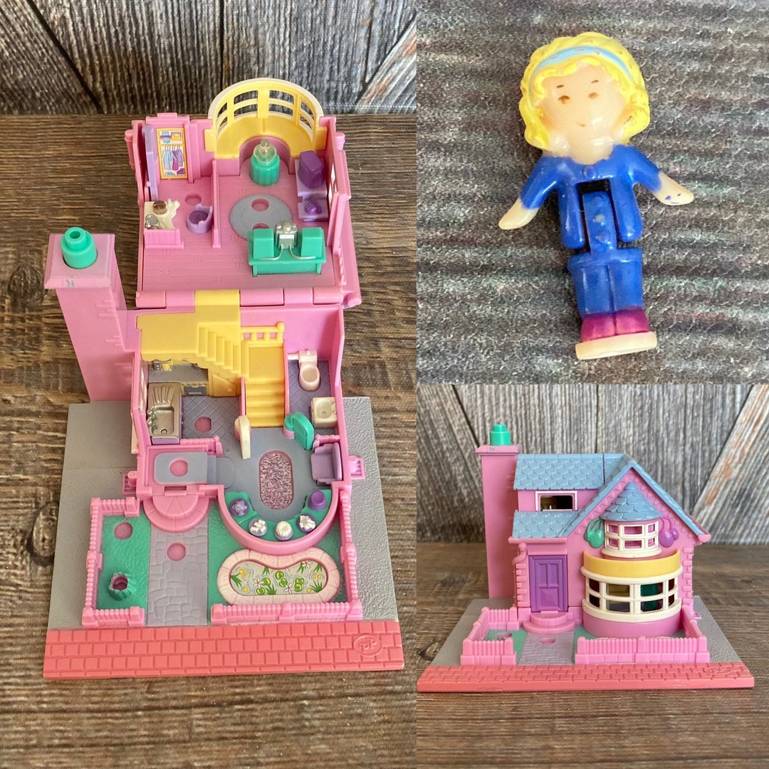 Vintage Polly Pocket Set bay Window House Pollyville Compact Etsy