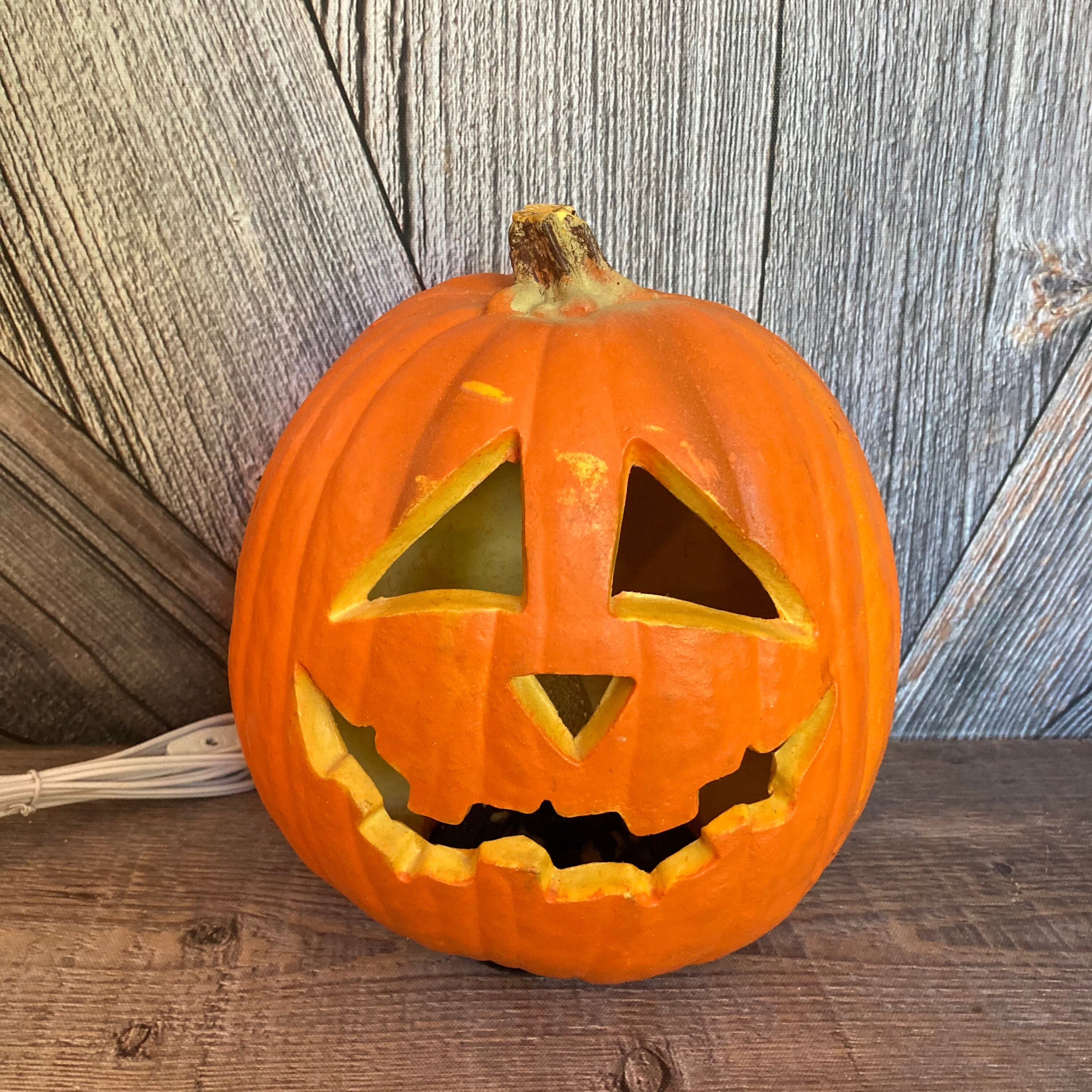 Vintage Halloween Pumpkin Light Plastic Blow Mold 90s Trick or - Etsy
