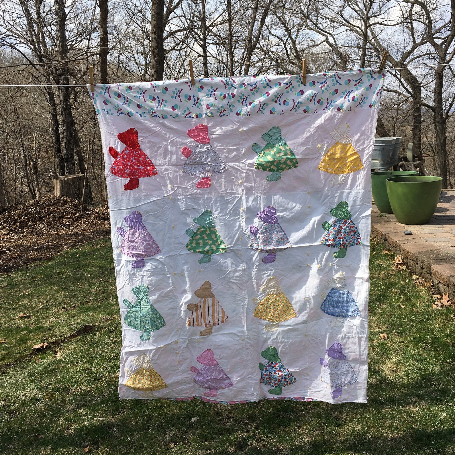 Vintage Baby Blanket Handmade Pink Quilt Crib Coverlet Bedding Etsy