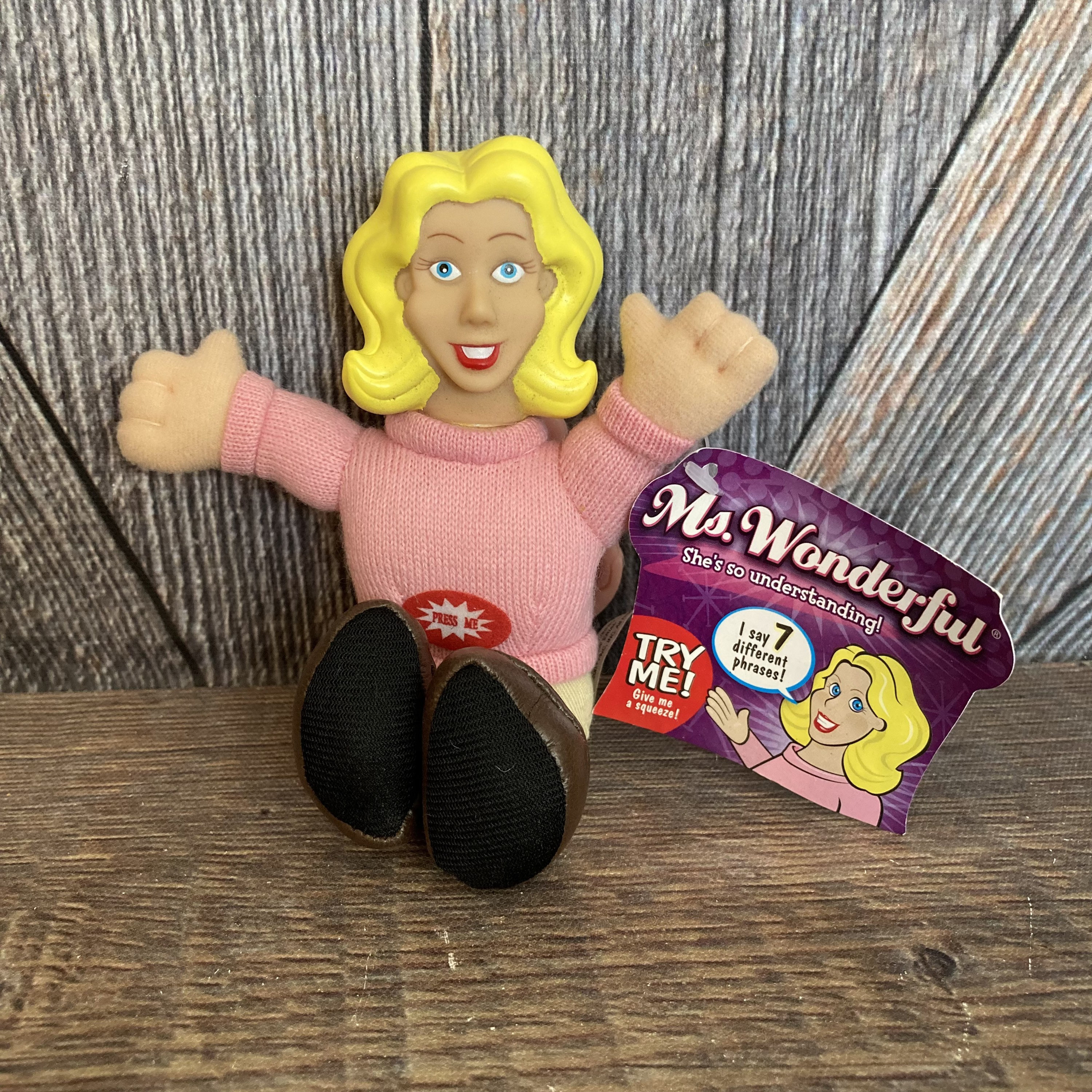 Vintage Ms. Wonderful Talking Doll Keychain Says 7 Different