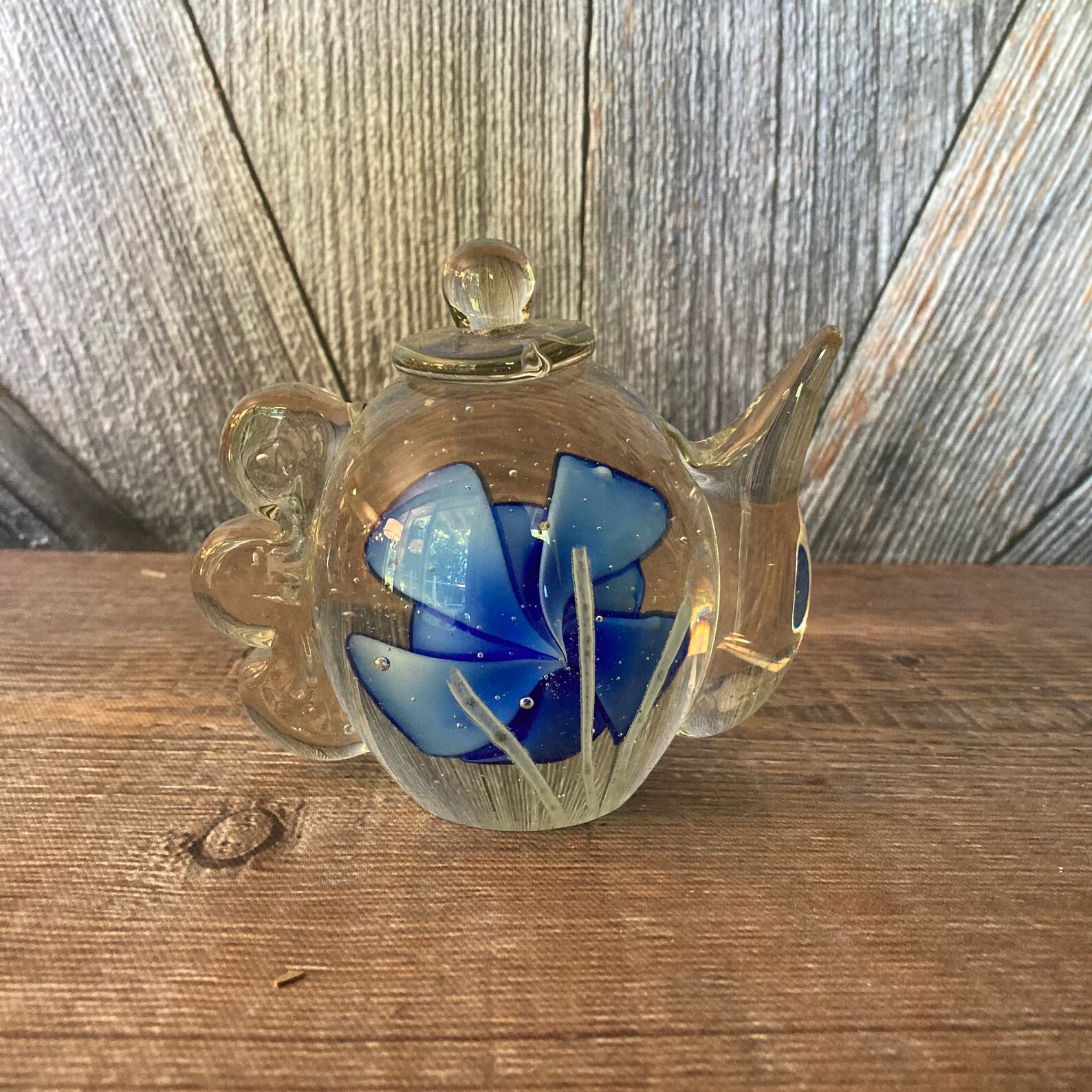 Glass Paperweight teapot Shaped Design Vintage Paper Weight Etsy