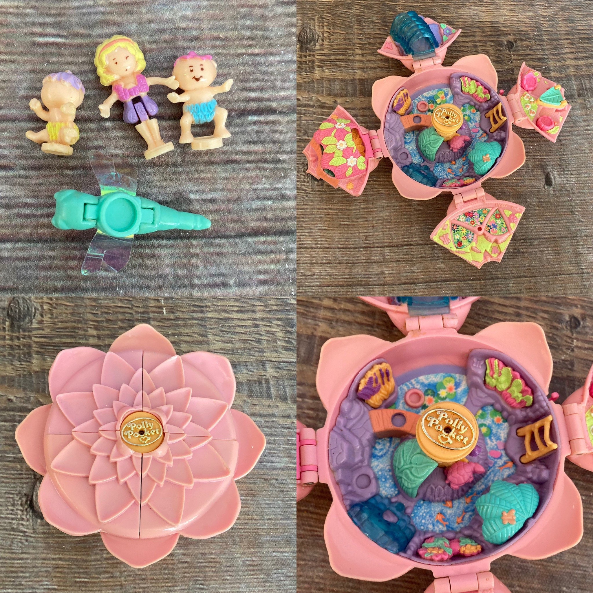 Vintage Polly Pocket Set fountain Fantasy Magical Lily Pad Etsy