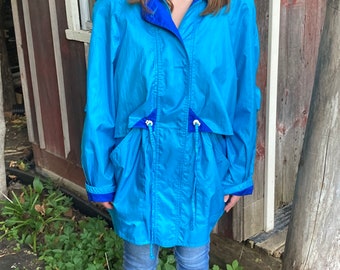 thigh length rain jacket