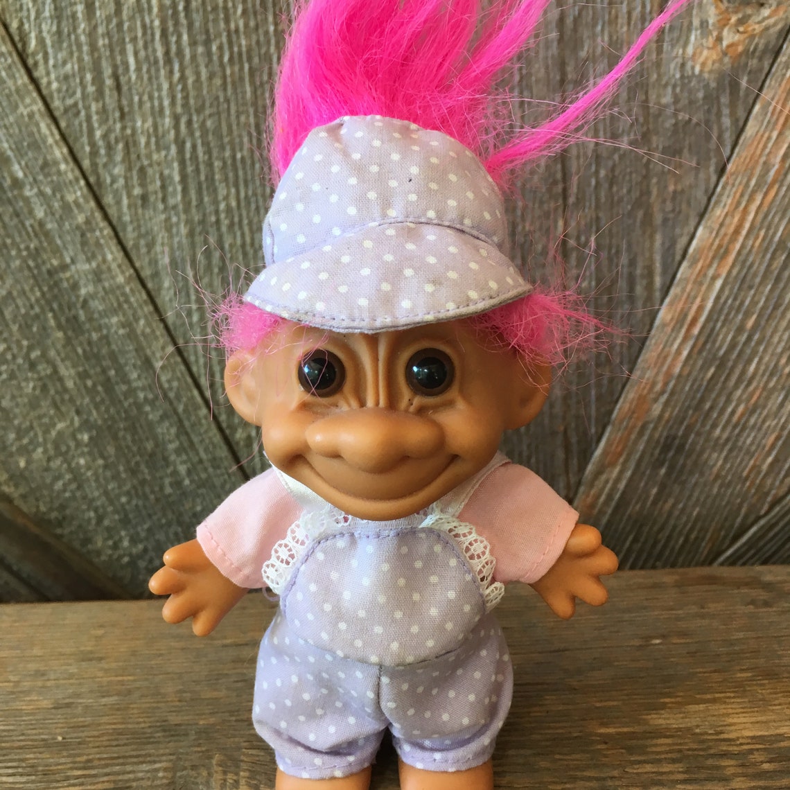 Vintage Troll Doll baby Sailor Troll With Pink Hair Purple Etsy