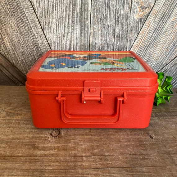Aladdin Lunch Box {Vintage 90's Disney Sparkle Red Pl… Gem