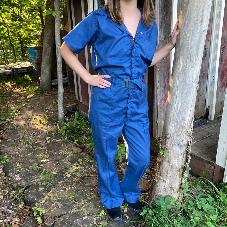 Vintage Coveralls Navy Blue Jumpsuits Painter Work Costume Etsy