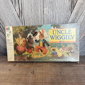 Vintage Uncle Wiggily Game Board Game Complete [1988 Milton Bradley Game] Board Game Gift Toy Game Cards Toy Room Ages 4-7 complete
