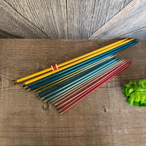 Knitting Needles- 7 Sets! Sizes 11, 10.5, 8, 3 4, 9 {Vintage Boye Aluminum Perfect Point Round Needles} Knit a Hat Socks Knit Medal Needles