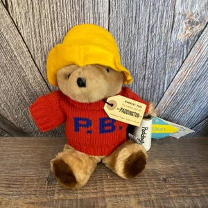 Vintage Paddington Bear Plush 10 Inch Eden Toy Stuffed Animal Plush Gift Plush Hat Teddy Bear Ellathesella