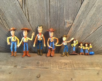 Toy Story Woody Action Figures jouets vintage {Figurine de cowboy en plastique PICK 1} Chambre de garçon Disney Cake Topper Woody Toy Toy Story 2 Thinkway