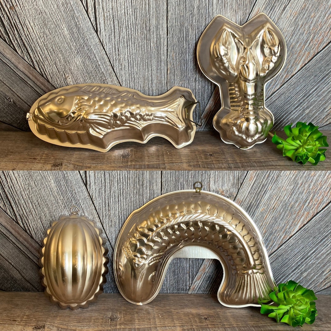 Vintage Jello Molds Copper Metal Farmhouse Decor Wall Hanging Decor