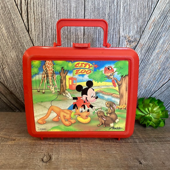 Mickey Mouse Lunch Box {vintage 90's Disney City Zoo Mickey Minnie