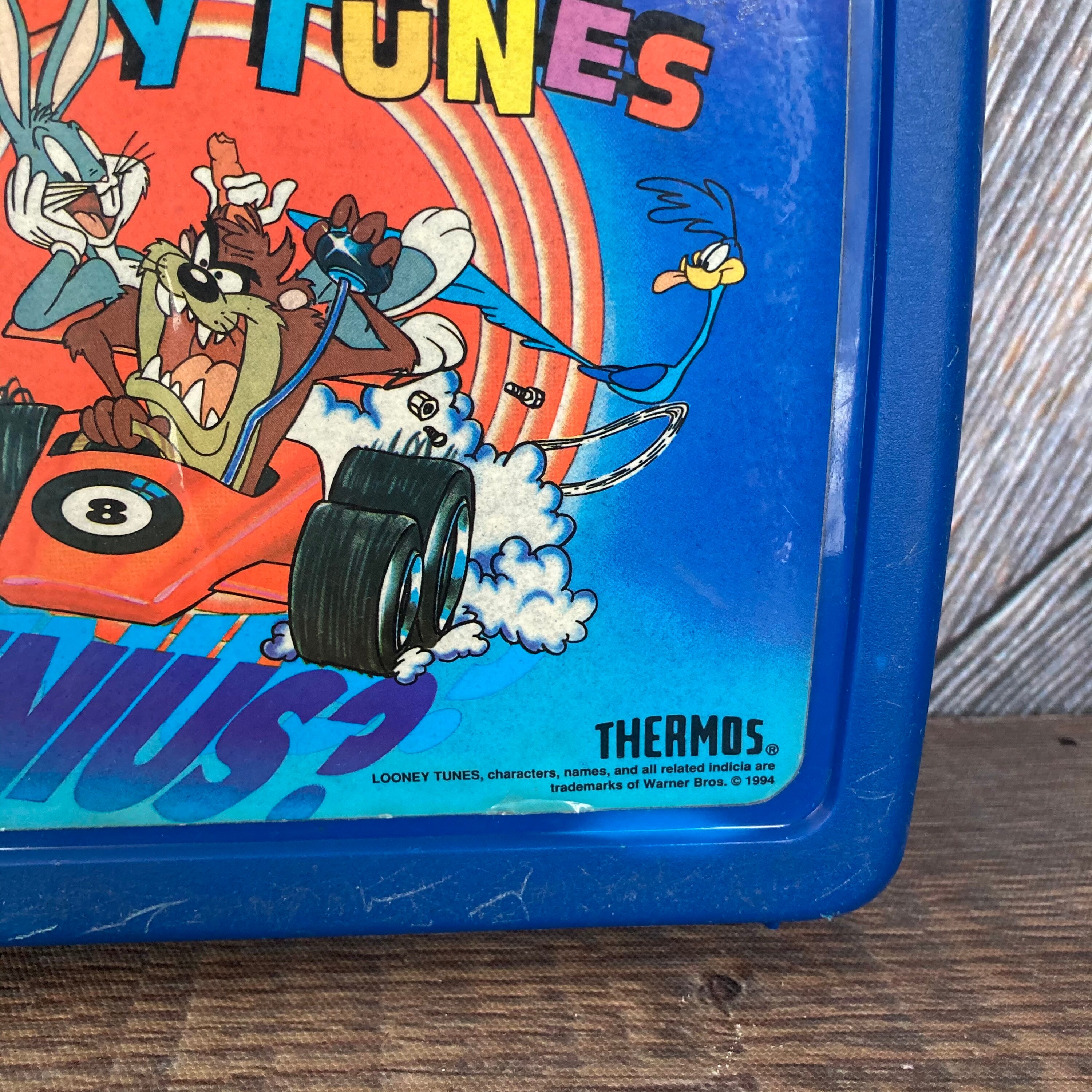 【激レア】LOONEY TUNES ロードランナー　ティッシュBOXカバー Looney Tunes Lunch Box {vintage 80's Red Plastic Lunch Box