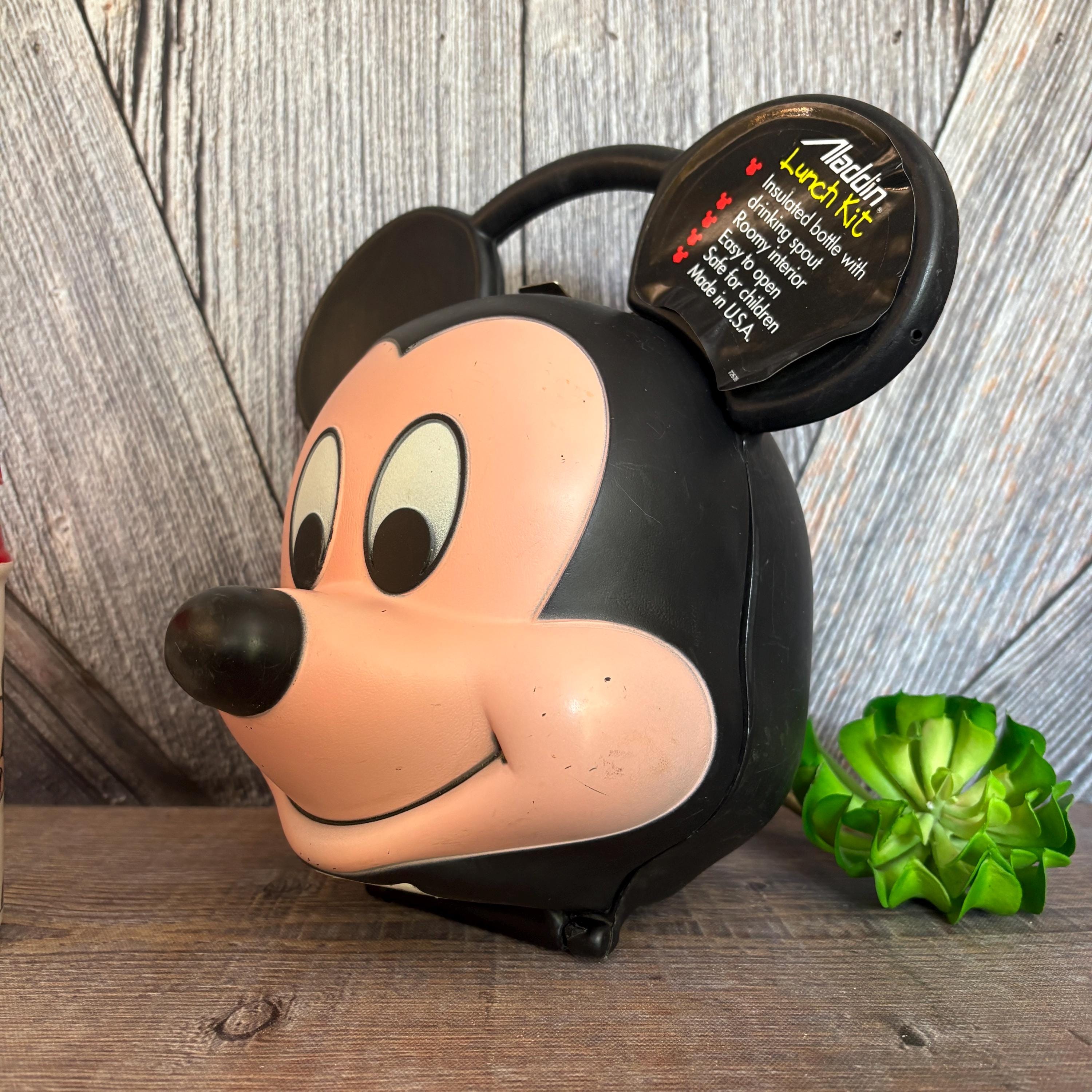 Mickey Mouse Head Lunch Box {vintage Walt Disney Mickey Lunch Kit