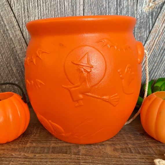 Vintage Pumpkin Candy Bucket and Trick or Treat Candy… - Gem