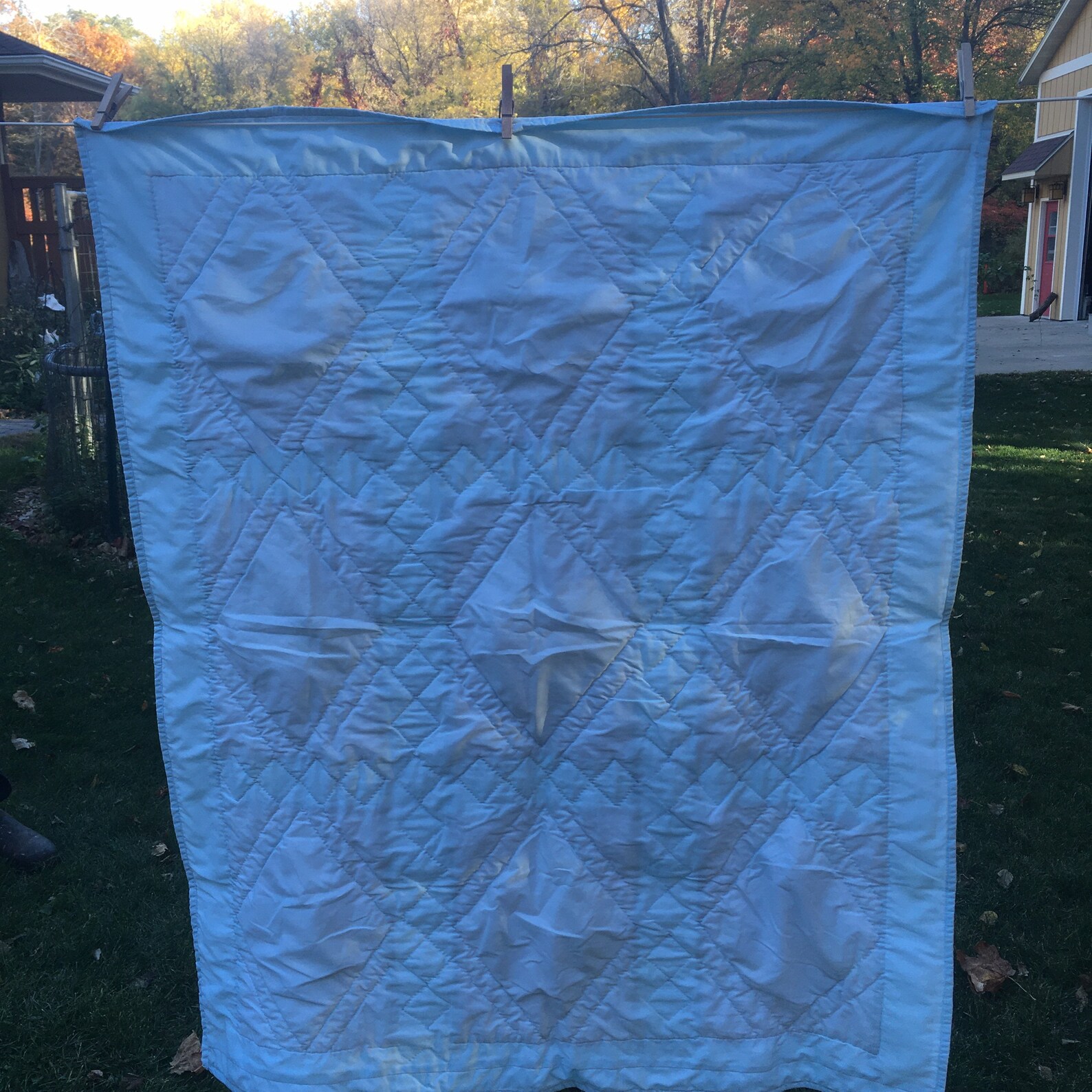 Vintage Baby Blanket Handmade Pink Quilt Crib Coverlet Bedding Etsy