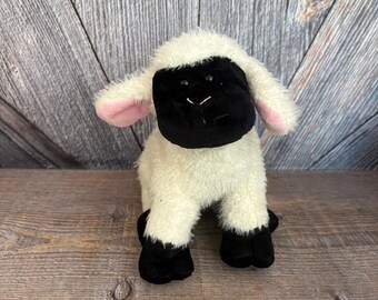 Vintage Lamb Black Sheep Webkinz Ganz 8 Inch ORIGINAL Toy Stuffed