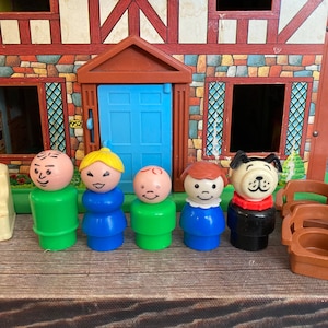 Vintage Fisher Price Little People House play Family House Complete ...
