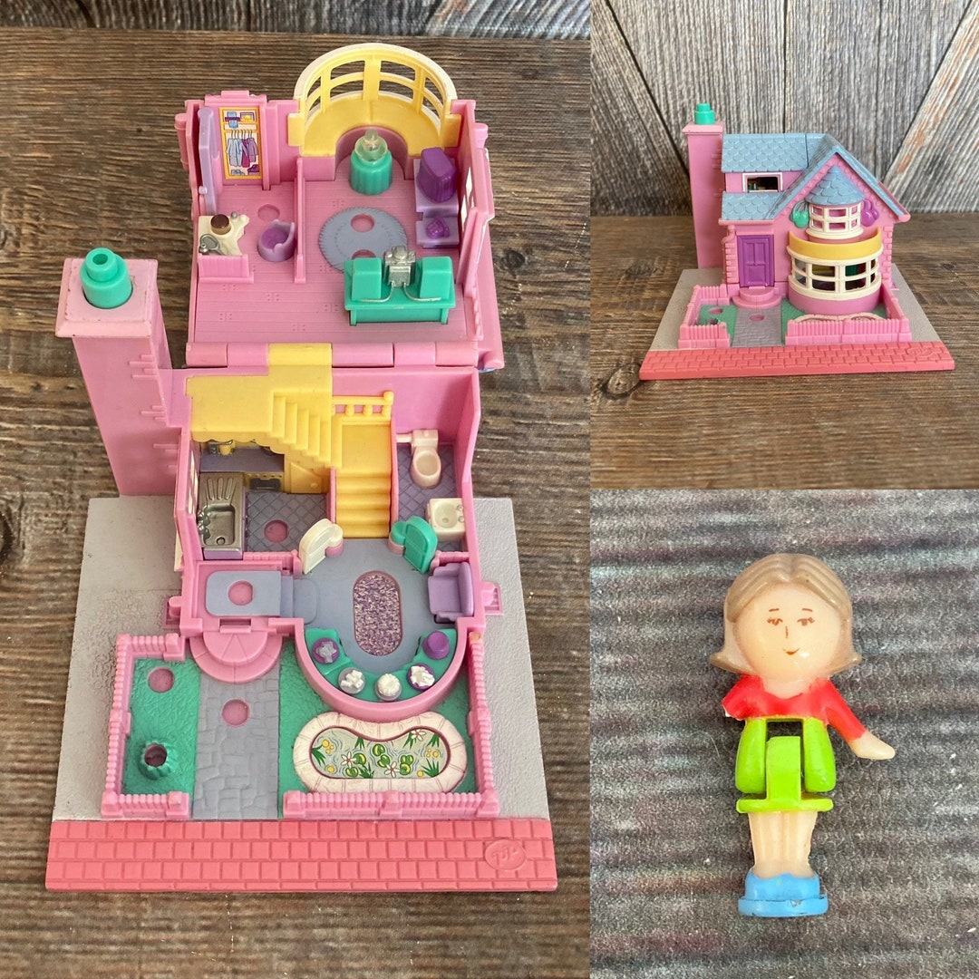 Vintage Polly Pocket Set bay Window House Pollyville Compact Etsy