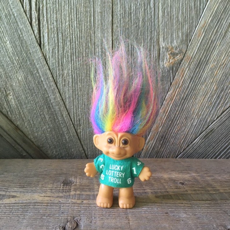 Bingo Troll W Rainbow Hair New Store Stock Good Luck 3 Russ Troll
