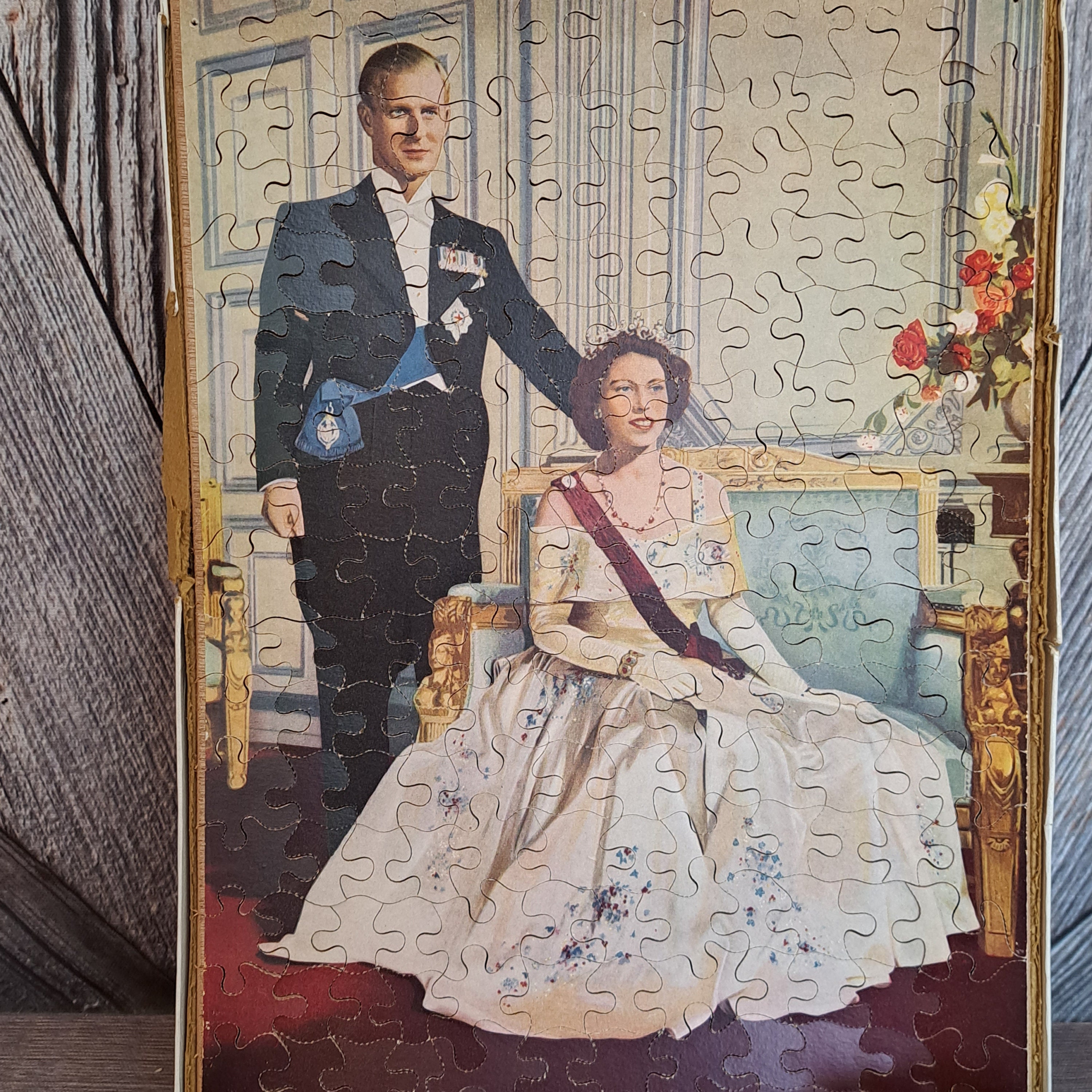 Vintage Queen Elizabeth II Prince Philip Coronation 200 Piece
