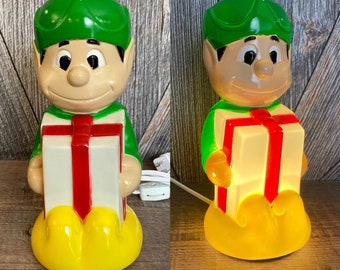 elf BLOW 45 ミノー elf 13個セット　（※まとめ売りのみ） Vintage 9 INCH Christmas Blow Mold Pick 1 Christmas Light Plastic