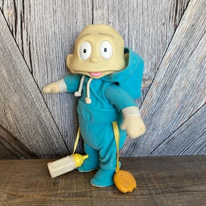 Vintage Rugrats Bounce and Babble Dil Pickles Doll WORKS 90s Toy Nickelodeon Baby Cartoon Tommy Rugrats Movie 1997 MATTEL Viacom