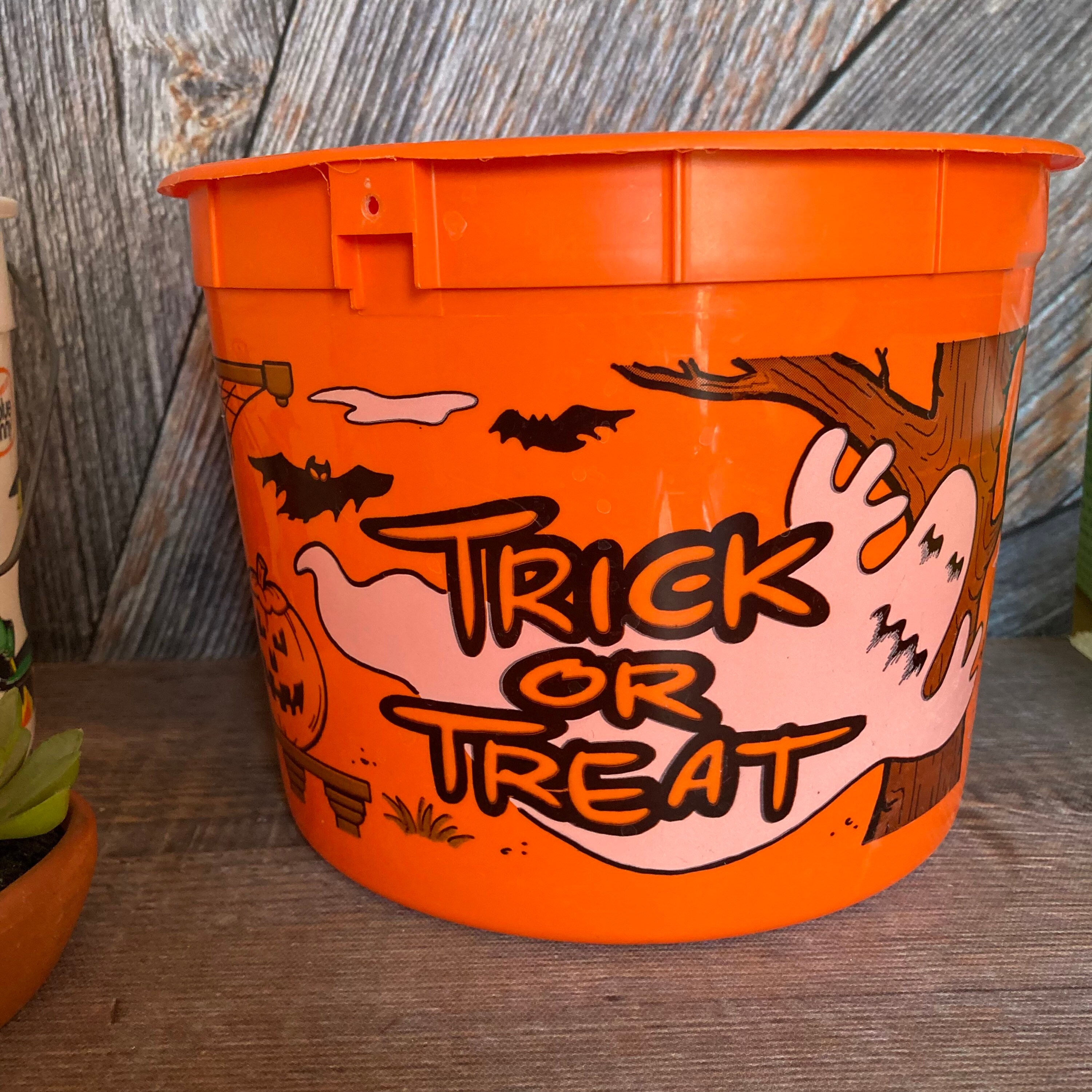 3 Vintage Halloween Bucket TrickorTreat Bucket Basket Ice Etsy