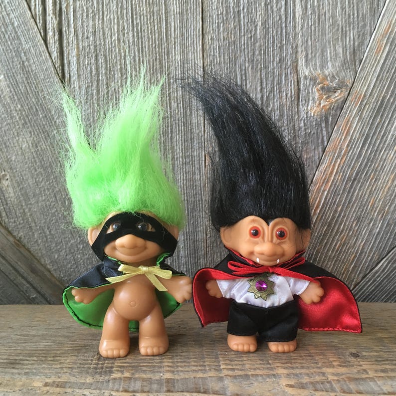 2/" Russ Troll Dolls NEW IN ORIGINAL WRAPPER HALLOWEEN MASKED MAN EARRINGS