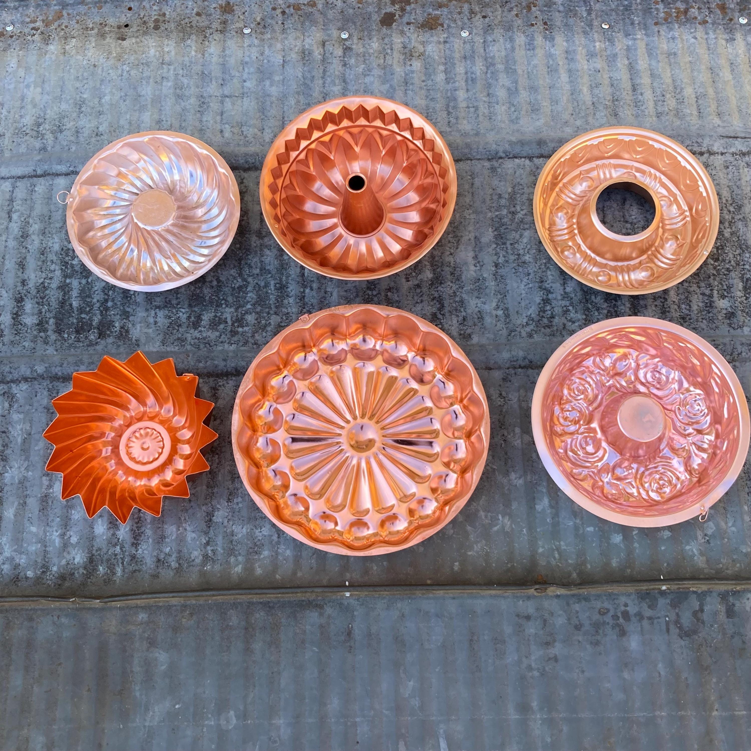 Vintage Jello Molds Copper Color Metal Kitchen Decor Wall Hanging Decor