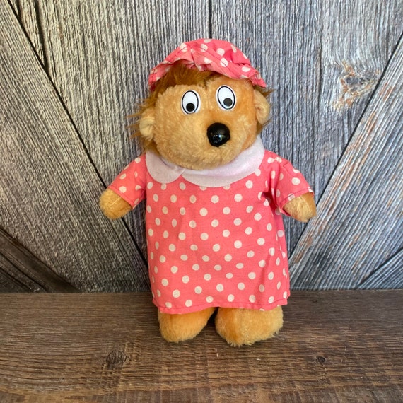 Vintage Berenstain Bears Plush Toy, Mama Bear Pink Dress, Ace Novelty 1989,  80's 90's Toy, Sister Bear, Ellathesella Berenstein Bears - Etsy