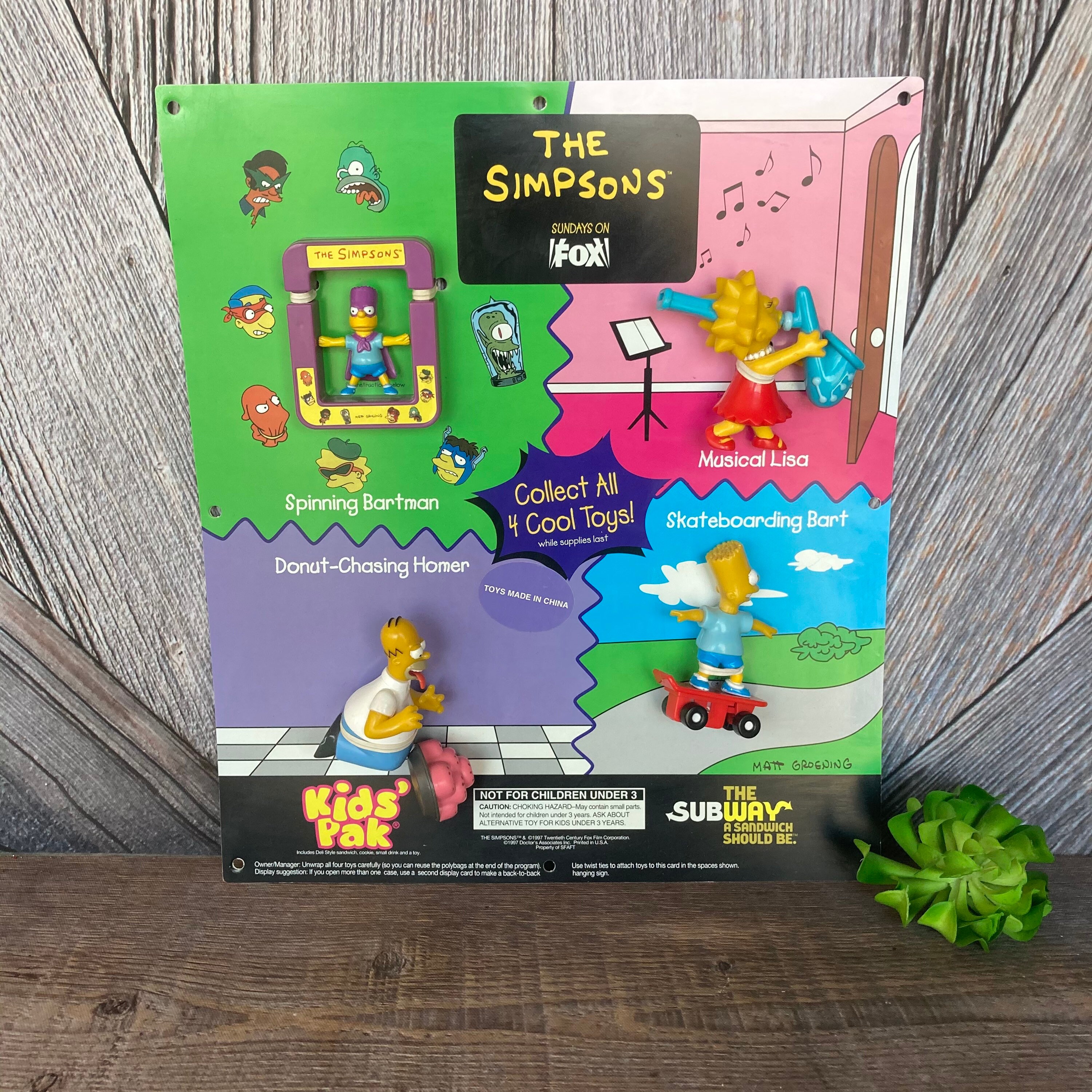 Vintage Simpsons Subway Toy Display Store Kid's Pak Kids Etsy