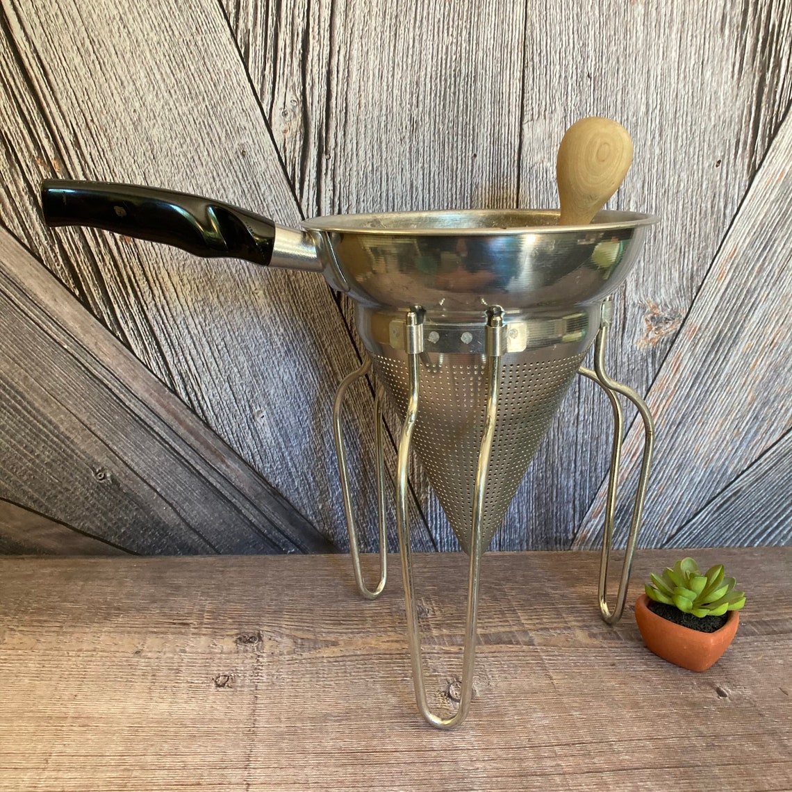 Vintage Strainer Sieve with Pestle Can Canning Applesauce Etsy