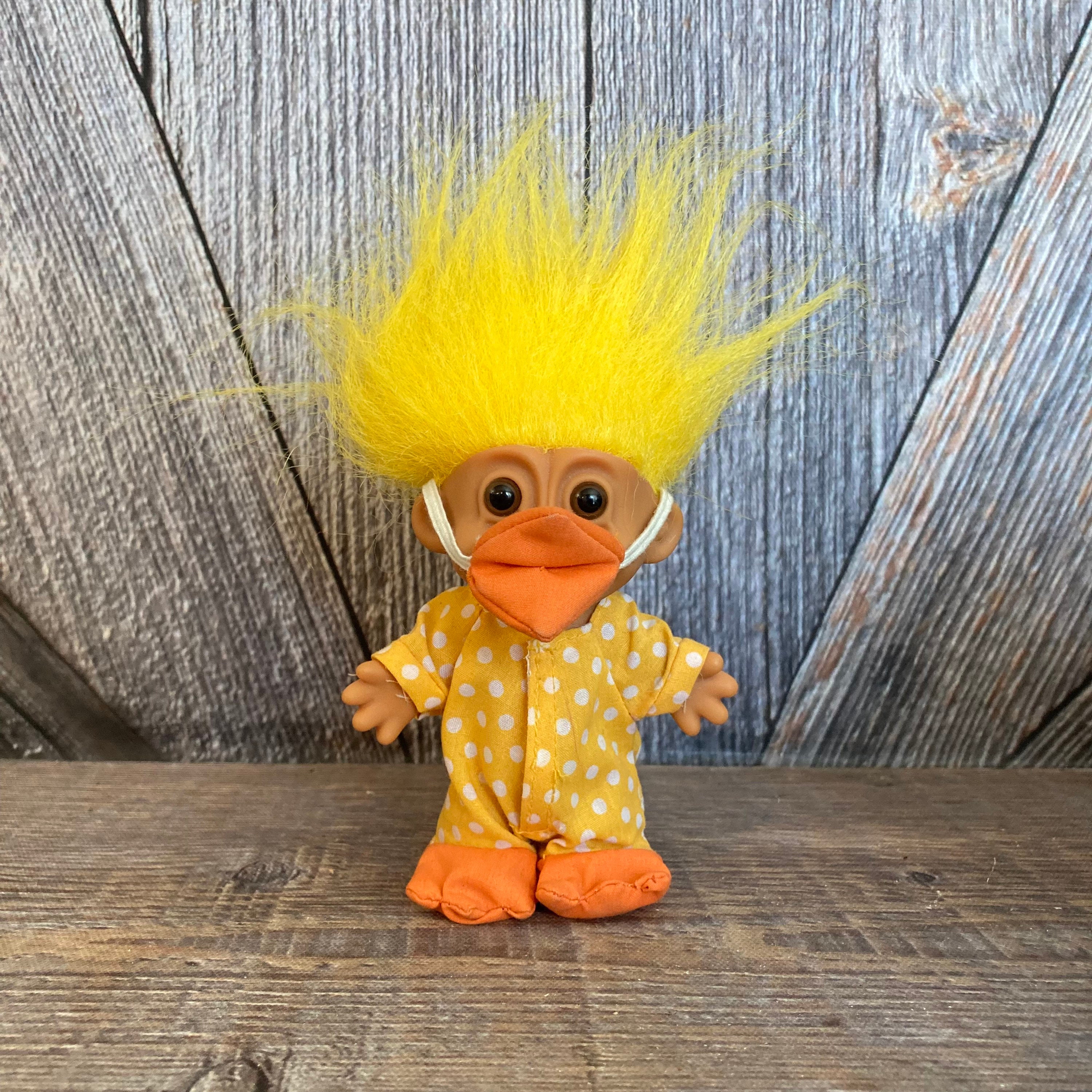 Vintage Duck Troll Doll chick or Duck Troll With Yellow Hair Russ