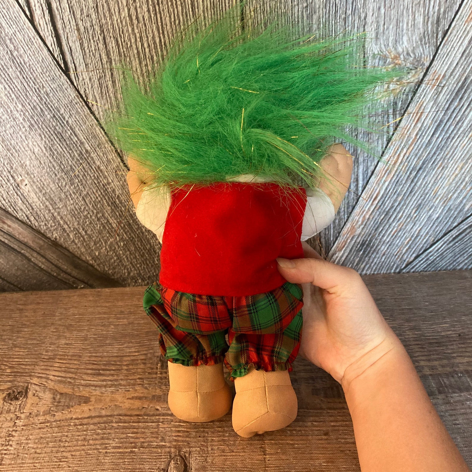 Vintage Christmas Troll Doll Decoration santa Winter Etsy