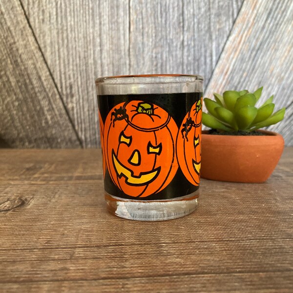 Glass Pumpkin Candle Holder Etsy