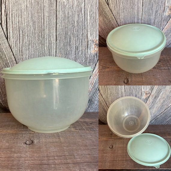 Vintage Tupperware Lettuce Crisper plastic Tupper Ware Lettuce Bowl Jadeite  Green Bowl Pick 1 Batter Bowl Baking Kitchen Wedding Gift 