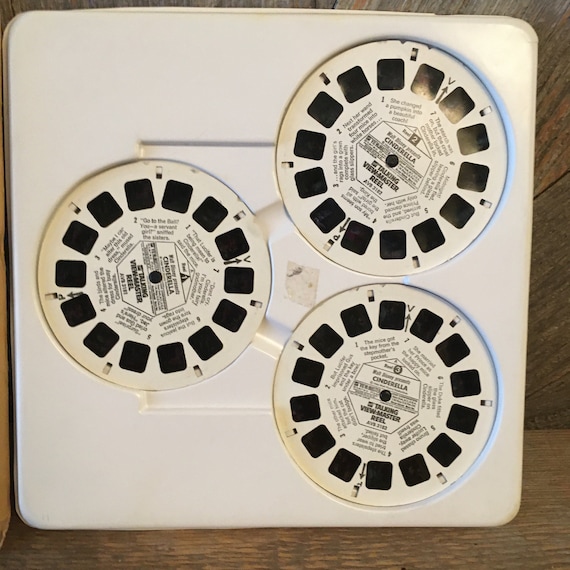 Vintage Cinderella Talking View Master Reels 70s Toy With CINDERELLA 3D  Picture Reels GAF Reels With Rounds Read Outloud 21 Talking Pictures 