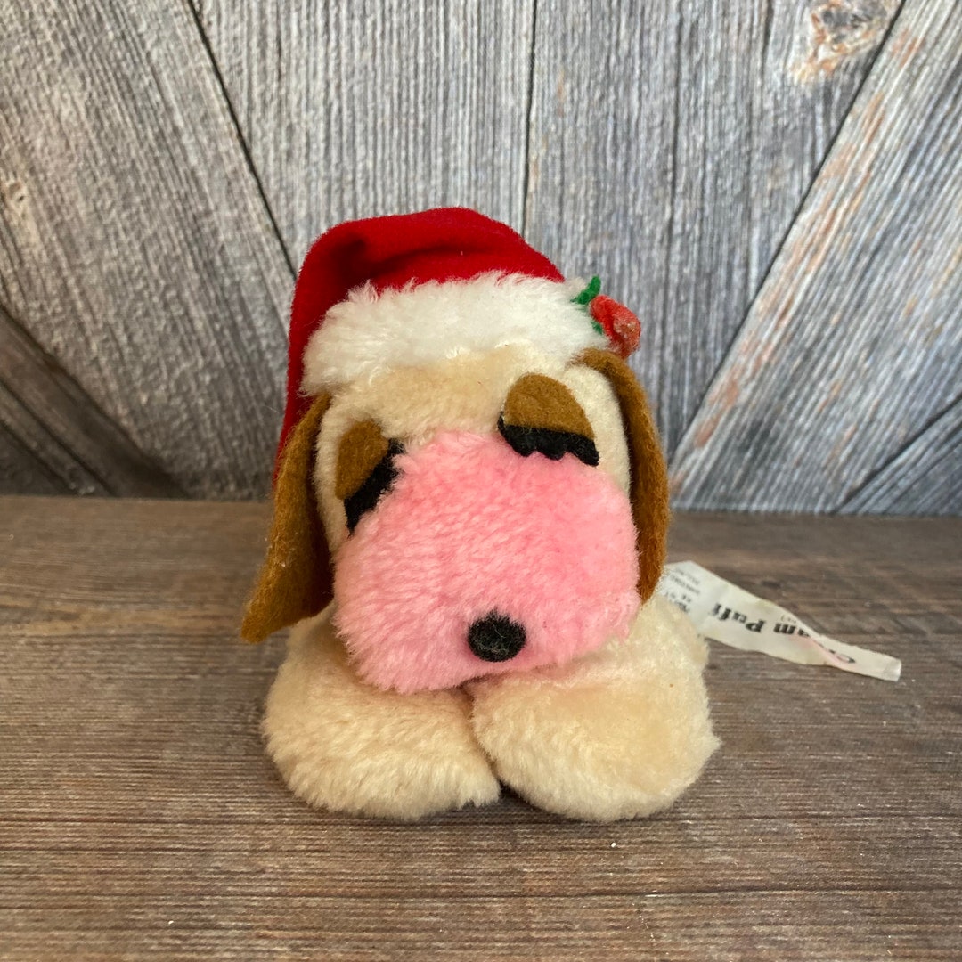 vintage-cream-puff-christmas-dog-bean-plush-bean-filled-5-inch-etsy