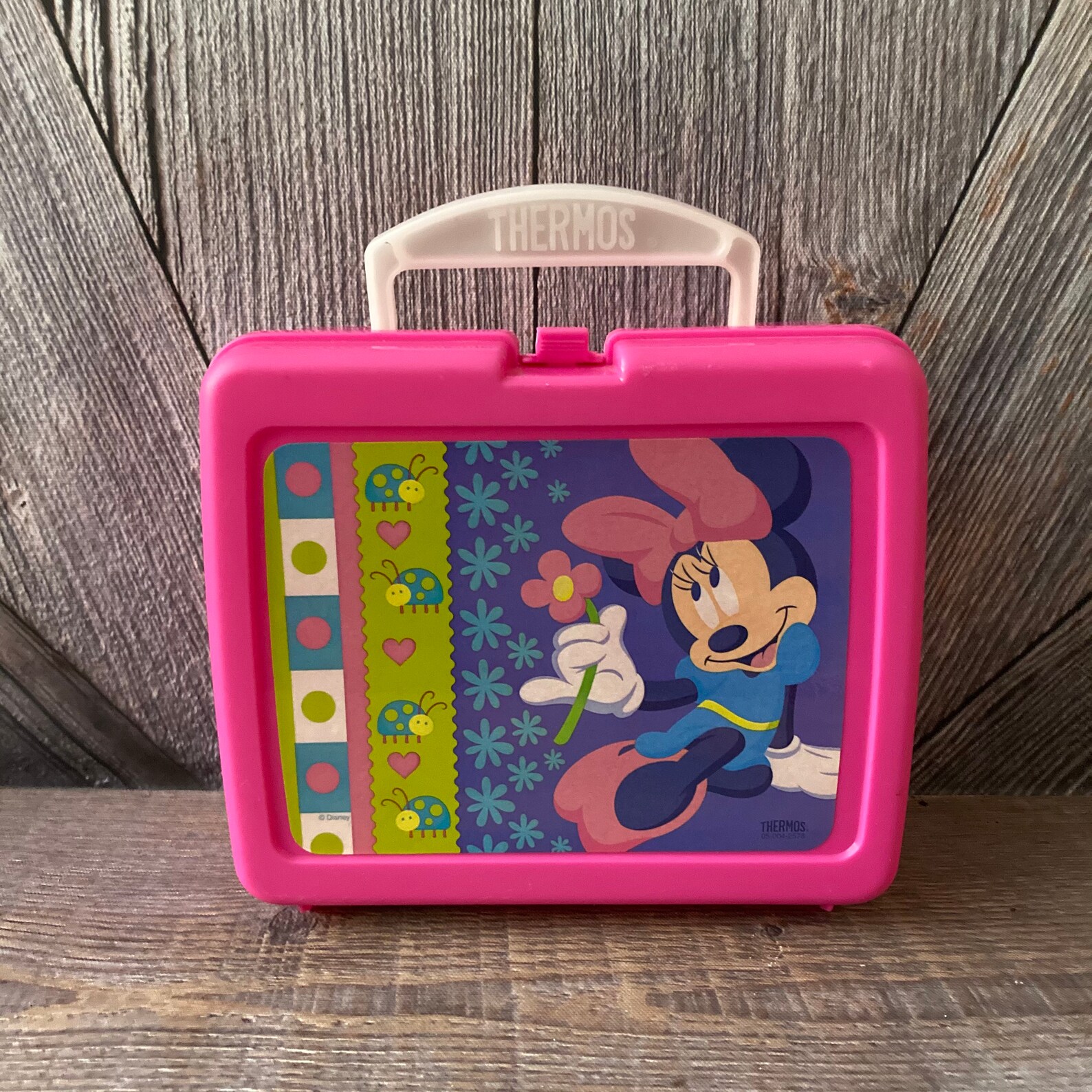 Minnie Mouse Lunch Box vintage 90's Disney Pink Plastic Etsy