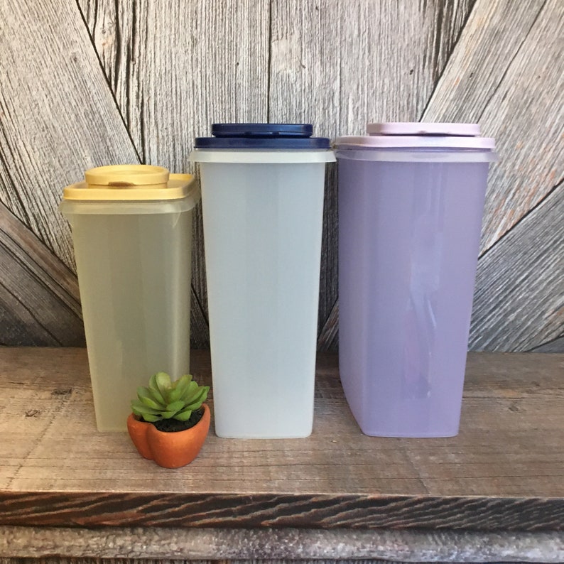 Vintage Tupperware Cereal Keeper plastic Tupper Ware Storage Etsy