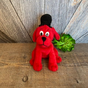 Vintage Clifford Plush Clifford the Big Red Dog Plush Toy 8 inch ORIGINAL Toy Stuffed Animal Gift for Friend PBS 90s Toy Dog Pup