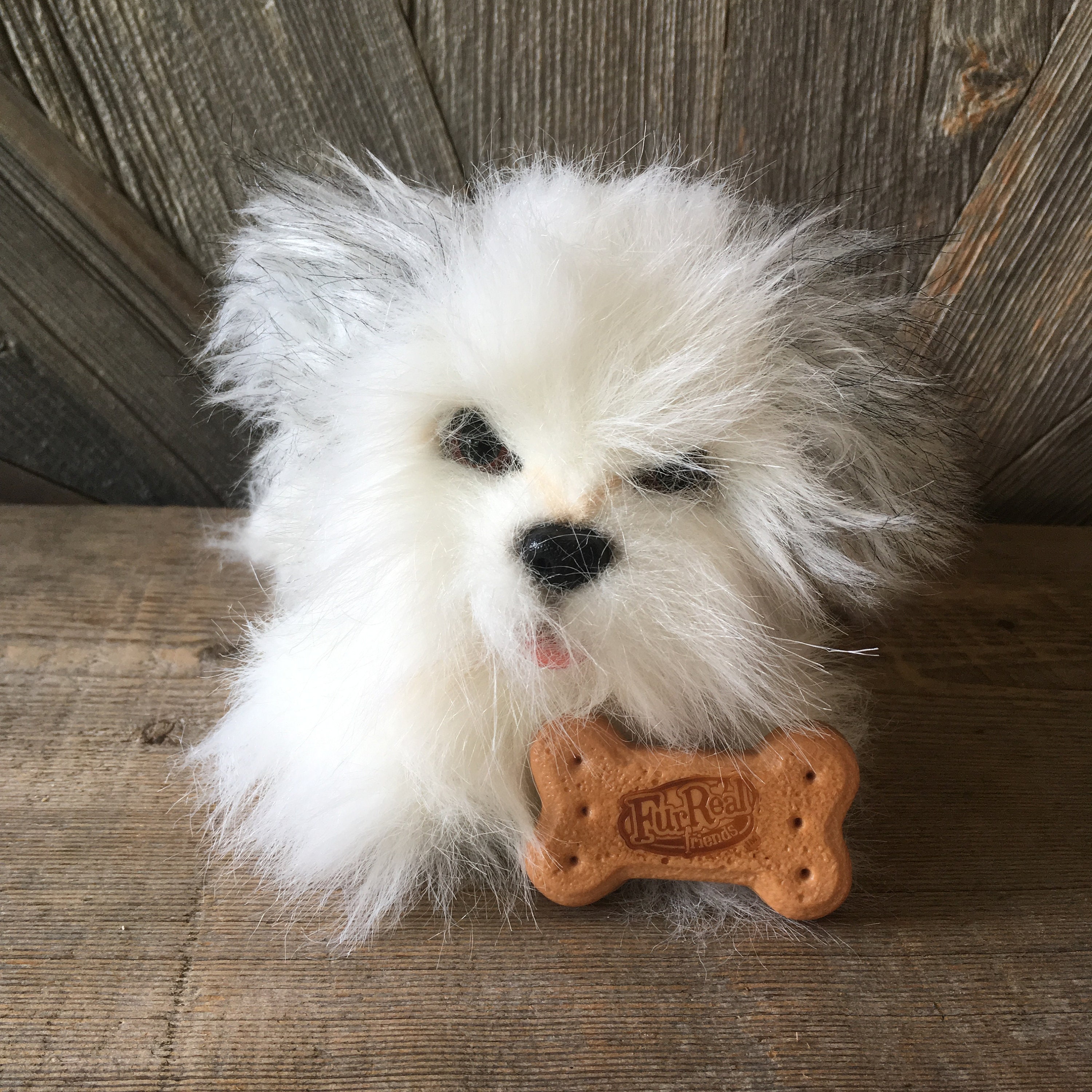 Vintage Furreal Friends Dog Plush Electronic Gray White Puppy Dog