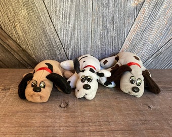 3 Pound Puppy Plush Toy Small 7 in Vintage Pound Puppies Dog Baby Shower Tonka Toys Plush Fabric Stuffed Animal Toys Shelf Decor Dog